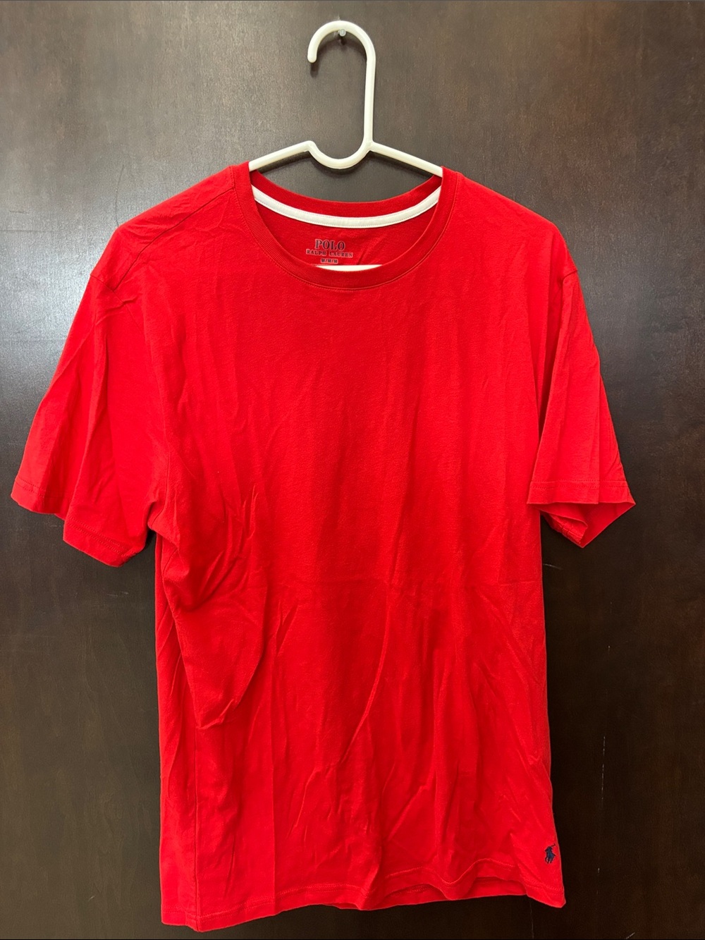 Polo by Ralph Lauren Red Crew Neck Short Sleeve Tee